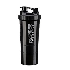 3 Layers Shaker Protein Bottle Powder Shake Cup Water Bottle Plastic Mixing Cup