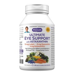 Ultimate Eye Support Softgels – 30 Count, Lutein, Zeaxanthin, Astaxanthin, Bilbe