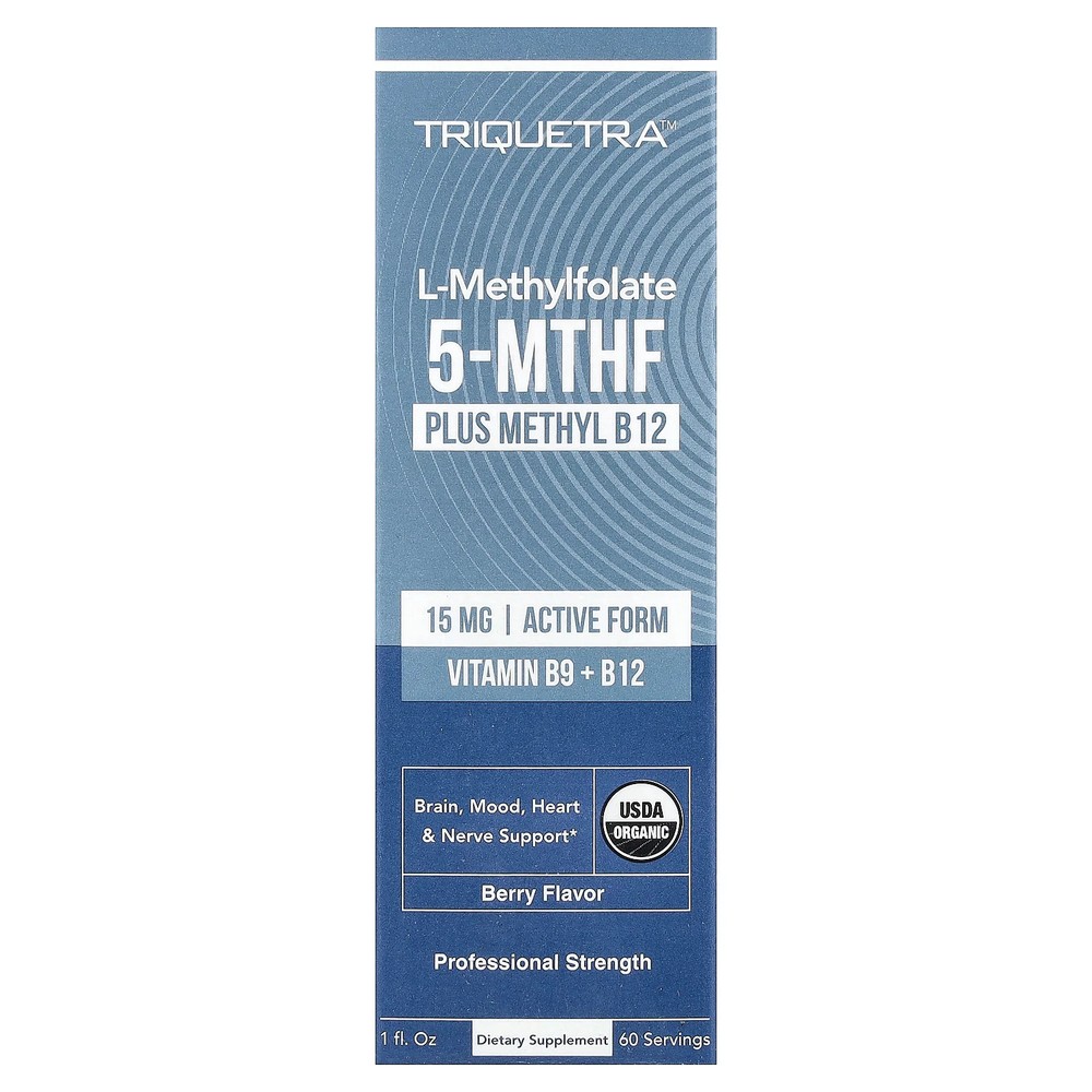 L-Methylfolate 5-MTHF Plus Methyl B12, Berry, 1 fl oz