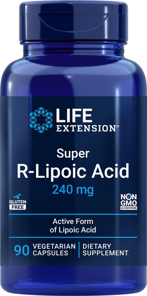 Life Extension Super R Lipoic Acid 240mg, 90 90 Count (Pack of 1), Red