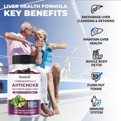 Liver Cleansing Detox Milk Thistle Extracts Silymarin, Artichoke