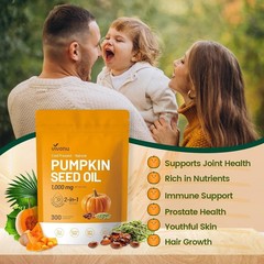 Pumpkin Seed Oil 1000mg with Saw Palmetto 300 Softgels