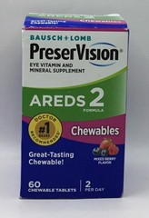 Bausch + Lomb AREDS 2 Mineral & Vitamin 60 Chewables Mixed Berry Exp 11/2026
