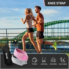 2 Pack GOUNOD Patellar Tendon Support Strap Knee Brace One Size Black NEW