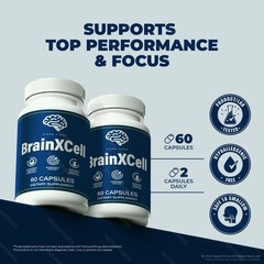 BrainXCell Capsules, Brain X Cell Pills – Memory, Focus, & Brain Health 60ct