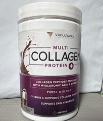 Vitauthority Multi Collagen Protein+ Powder Hyaluronic Acid Chocolate 25servings