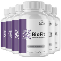 BioFit Probiotic Supplement – 40 Billion CFU for Gut Flora & Digestion – 6 Packs