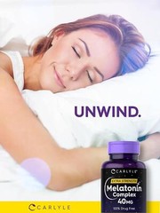 Melatonin 40 Mg Complex Ashwagandha Chamomile Extra Strength Sleep Aid, 150 Tabs