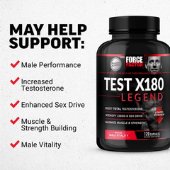 Force Factor Test X180 Legend – Testosterone Booster and Muscle Builder for Men
