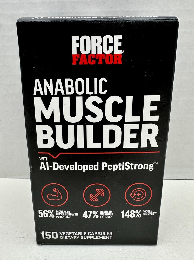Anabolic Muscle Builder With AI-Developed PeptiStrong, 150 Vegetable Capsules