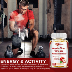 Apple Cider Vinegar Metabolism Support Weight Management Supplement 60 Capsules