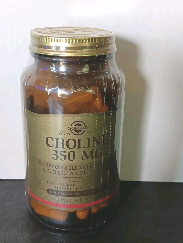 Solgar Choline 350mg 100 Vegetable Capsules Healthy Brain Cellular Function 9/28