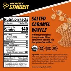 Honey Stinger organic Gluten-Free Energy Waffle salted caramel 6 pack 1.06 oz…
