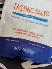 Fasting Salts Nutri Align Electrolytes Powder 400g Sodium/Potassium/Mag New