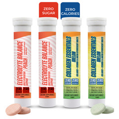 Electrolyte & Collagen Effervescent Tablets Combo 80 Servings Hydration Skin