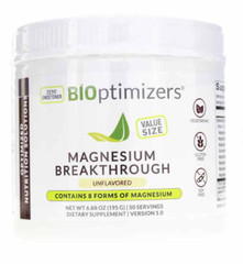 Bioptimizers Magnesium Breakthrough – Unflavored Drink – 8 Forms of Mag 6.88 oz