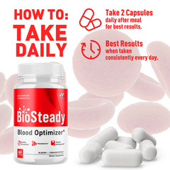 (3 Pack) Biosteady Advanced Support Blood Supplement Bio Steady 180 Capsules