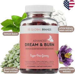 DREAM & BURN Night Time Slimming Fat Burner Metabolism Boosting Gummie Melatonin