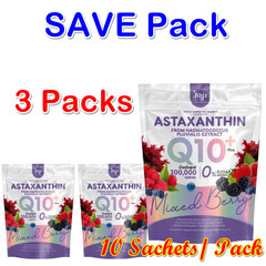 3X JOJI Astaxanthin Q10 Plus Collagen 30s – Mixed Berry Skin Vitality Support