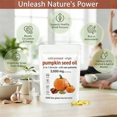 3 package Aged Pumpkin Seed Oil, 300 Softgels, 3000mg Odorless Heart & Immune…