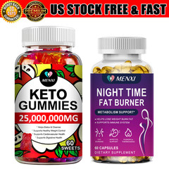 Keto ACV Gummies | Night Time Fat Burner Weight Loss Metabolism Supplement