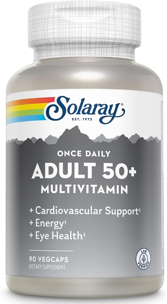 Solaray Once Daily Adult 50+ Complete Multivitamin for Women&Men,Essential Vitam