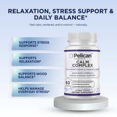 Pelican Calm Complex – Stress, Mood & Relaxation Support – 60 Capsules