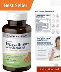 -Friendly Papaya Enzyme with Chlorophyll – 250 Tablets for Better Digestion