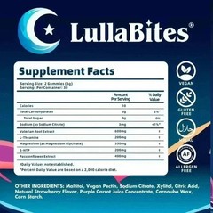 LullaBites Natural Sleep Gummies – Strawberry Stars – 60 Gummies – Sleep Support