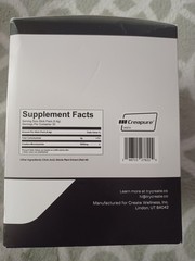 Create Single Serve Creatine Monohydrate Powder – 30 Pack, 5.4g ea. Exp. 08/27