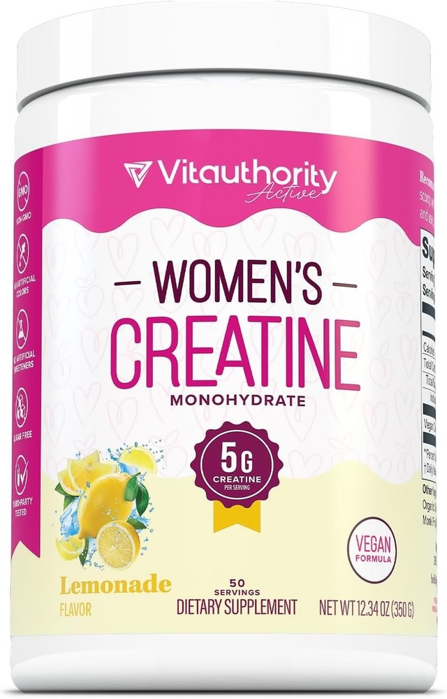 Micronized Creatine Monohydrate Supplement Muscle Growth Support Lemonade Flavor