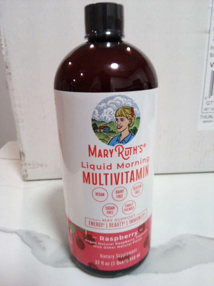 Mary Ruth’s liquid multivitamin Raspberry 32 Fl oz Brand New Exp 05/2027