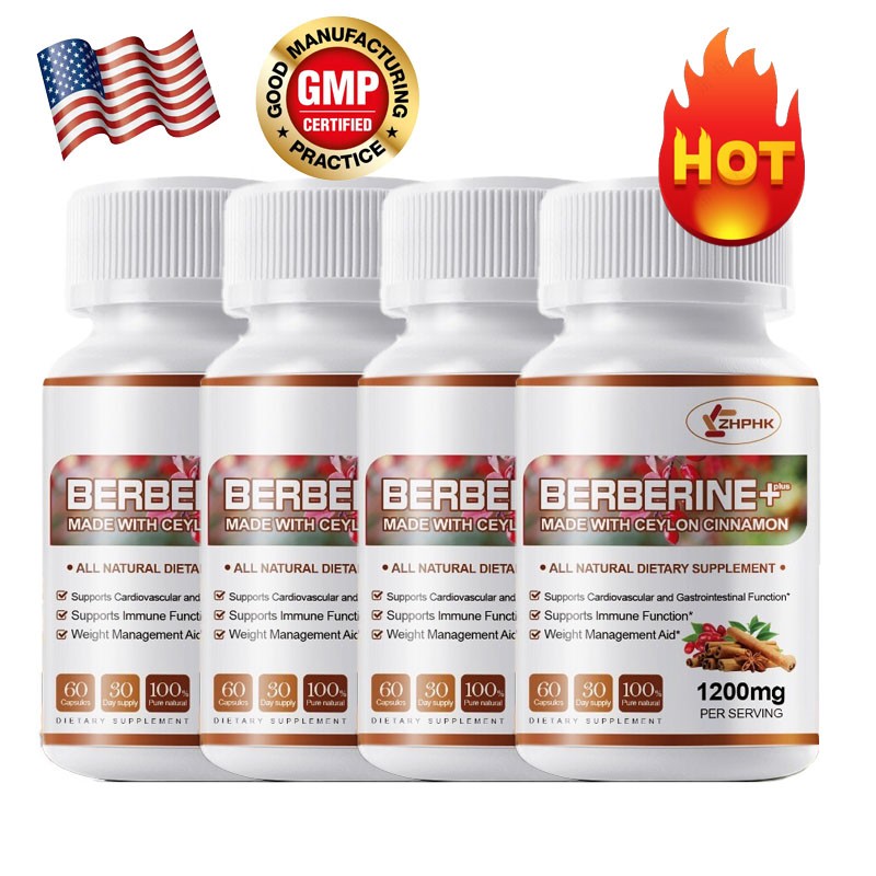 Berberine capsules help maintain cholesterol health and reduce inflammation 60pc