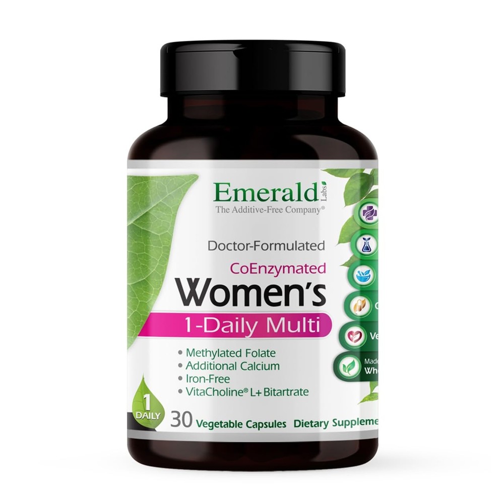 EMERALD LABS Women’s 1Daily Multi Multivitamin for Women Includes Calcium,