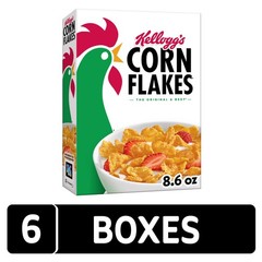Kellogg’s Corn Flakes Breakfast Cereal, Kids Family 6 Count