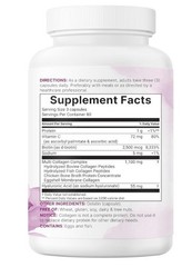 MicroIngredients Multi-Collagen Complex 240 Caps – Types I II III V X Hydrolyzed