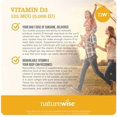 Vitamina D3 5000Iu (125 Mcg) Suministro Para 1 Ano Para Una Funcion Muscular…