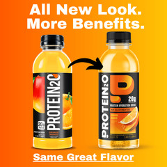 Protein2o Protein Isolate Hydration Drink, Orange Mango, 16.9 oz Pack of 4
