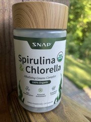 SNAP Supplements Organic Spirulina Chlorella 120 Caps Alkalizing Greens New