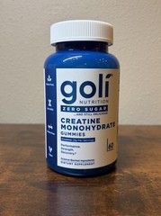 Goli Nutrition Creatine Monohydrate Gummies Zero Sugar 60 Gluten-Free Vegan Keto