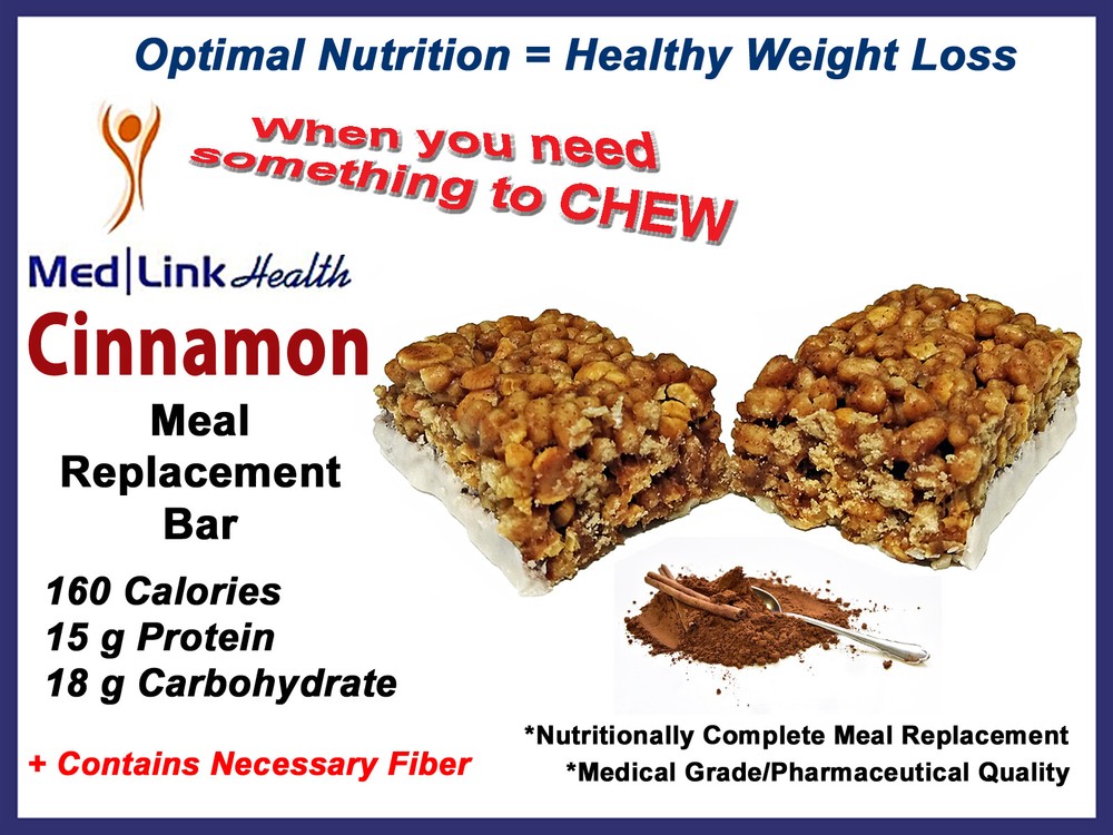 CINNAMON BAR Weight Loss Meal Replacement | 1 Case | SIMILAR TO Optifast® 800