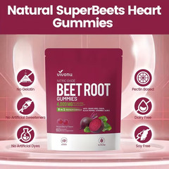Super Beetroot Heart Chews with Grapeseed – Nitric Oxide Support Gummies