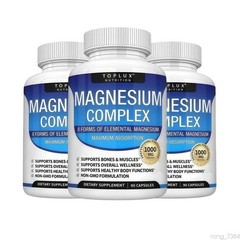 Magnesium complex 1000mg 7 types | Sleep musculoskeletal support 90 TopLux-