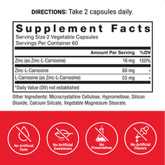 FORCE FACTOR Zinc L-Carnosine Capsules to Support Gastric and Digestive Health