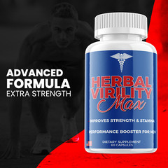 (2 Pack) Herbal Virility Max Men Pills for Male Support & Energy (120 Capsules)