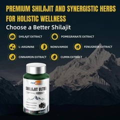 Flynew Shilajit Ultra Optimal Potency, Energy& new Shilajit L-arginine Vitality,