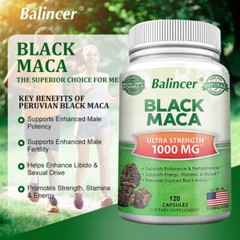 Black Maca Highest Potency Available 1000 mg Supports Desire and Stamina energy