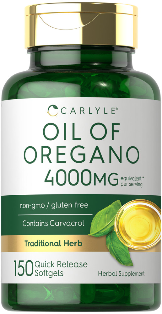 Contains Carvacrol | by Carlyle – Oregano Oil 4000 mg 150 Softgel Capsules