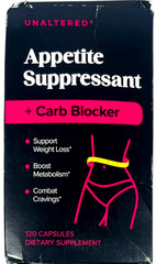 UNALTERED Appetite Suppressant + Carb Blocker for Women 120 Caps – EX 07/26