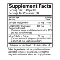 Three PACK BrainMD Happy Saffron Plus with Saffron Flower Extract Curcumin &